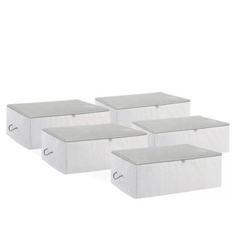 Ocean Home Textile 52x28x21 cm 5'li Orta Boy Gri Çizgili Stuff Things Hurç Set