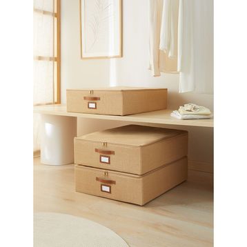 Ocean Home Textile 55x70x18 cm 3'lü Büyük Boy Jüt Destekli Hurç Set