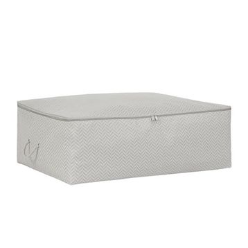Ocean Home Textile 62x46x22 cm Büyük Boy Gri Balıksırtı Baza Altı Hurç