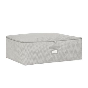 Ocean Home Textile 62x46x22 cm Büyük Boy Gri Balıksırtı Baza Altı Hurç