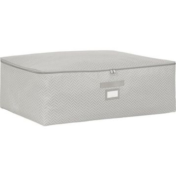 Ocean Home Textile 62x46x22 cm Büyük Boy Gri Balıksırtı Baza Altı Hurç