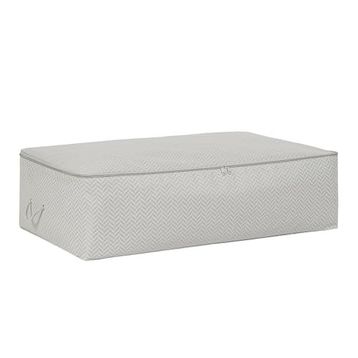 Ocean Home Textile 74x46x22 cm Mega Boy Gri Balıksırtı Baza Altı Hurç