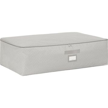 Ocean Home Textile 74x46x22 cm Mega Boy Gri Balıksırtı Baza Altı Hurç