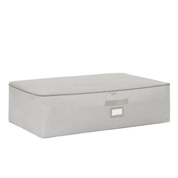Ocean Home Textile 74x46x22 cm Mega Boy Gri Balıksırtı Baza Altı Hurç