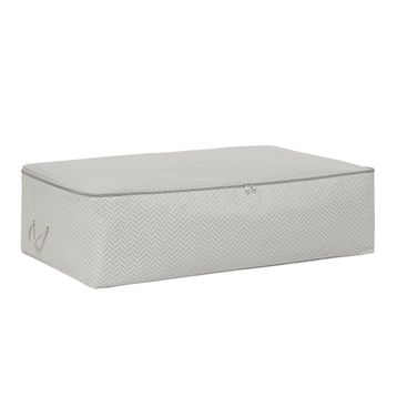 Ocean Home Textile 74x46x22 cm Mega Boy Gri Balıksırtı Baza Altı Hurç