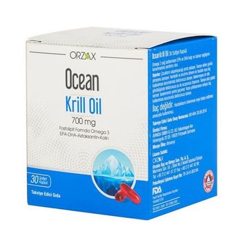 Ocean Krill Oil Omega-3 700 mg 30 Kapsül Balık Yağı