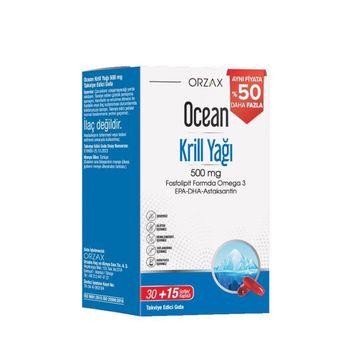 Ocean Krill Yağı Omega-3 500 mg 45 Kapsül Balık Yağı