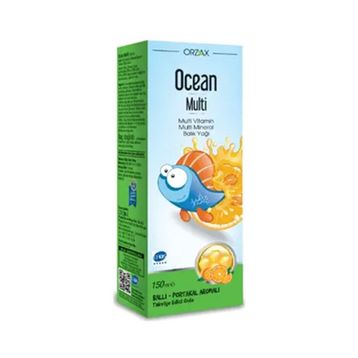 Ocean Multi Kral Şakir Vitamin Mineral Ballı Portakal Aromalı 150 ml Balık Yağı
