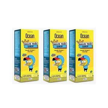 Ocean Omega 3 Limon Aromalı 3x150 ml Şurup Balık Yağı