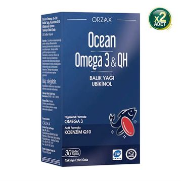 Ocean Omega-3 QH Koenzim Q10 2x30 Kapsül Balık Yağı