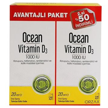 Ocean Vitamin D3 1000 IU 2x20 ml Sprey
