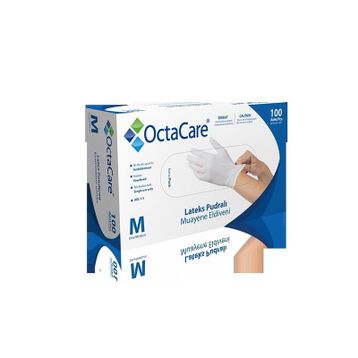 OctaCare Medium 100'lü Lateks Pudralı Muayene Eldiveni