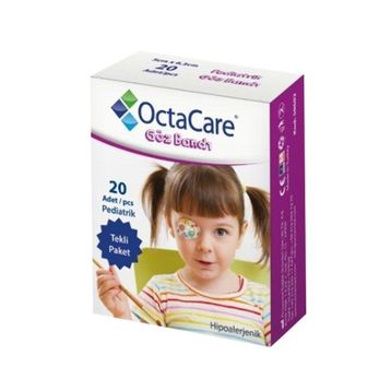 OctaCare Pediatrik 5 x 6.2 cm 20'li Kız Çocuk Göz Bandı