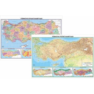 Odak 50x70 Türkiye Siyasi ve Fiziki Haritası