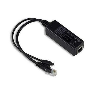 Odseven RJ45 Güç Ayırıcı 12W 5V 2.4 Amp PoE Splitter Micro USB Dönüştürücü