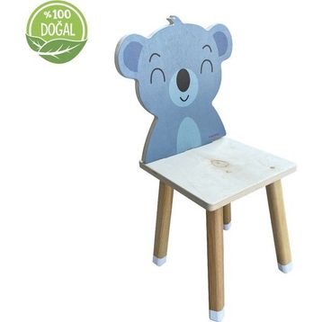 Odun Concept Koalalı Doğal Ahşap Çocuk Aktivite Sandalyesi