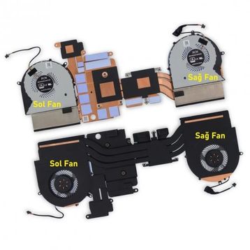 Oem Asus GL703VM-GC035T Sol V2 Uyumlu Laptop İşlemci Fan