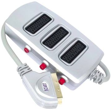 OEM Scart Dağıtıcı 3'lü Silver Butonlu