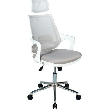 Ofisbazaar Buya Ergonomik Beyaz Gri Fileli Çalışma Koltuğu
