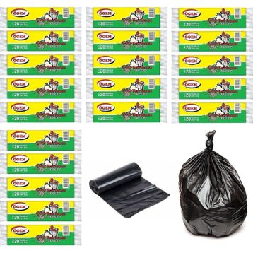 Ögem Orta Boy Siyah 55x60 cm 20'li Çöp Torbası