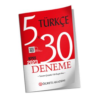 Öğreti Akademi 2023 KPSS Genel Yetenek Genel Kültür 5x30 Türkçe Deneme
