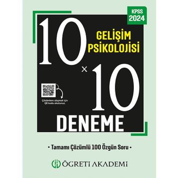 Öğreti Akademi 2024 KPSS Eğitim Bilimleri 10X10 Gelişim Psikolojisi Deneme