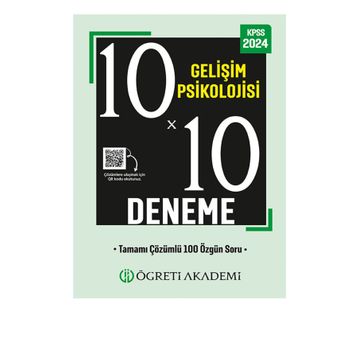 Öğreti Akademi 2024 KPSS Eğitim Bilimleri 10X10 Gelişim Psikolojisi Deneme