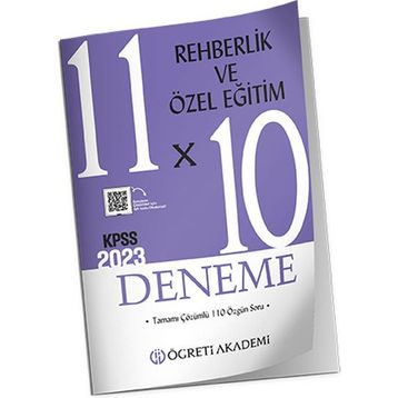 Öğreti Akademi 2024 KPSS Eğitim Bilimleri 11X10 Rehberlik ve Özel Eğitim Deneme