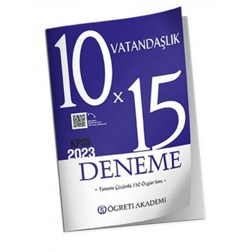 Öğreti Akademi Kpss Gk-Gy 10x15 Vatandaşlık Deneme