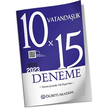 Öğreti Akademi Kpss Gk-Gy 10x15 Vatandaşlık Deneme