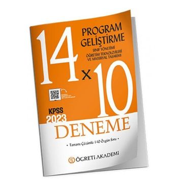 Öğreti Akademi Yayınları 2023 KPSS Program Geliştirme Sınıf Yönetimi Öğretim Teknolojileri ve Materyal Tasarımı 14x10 Deneme