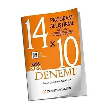 Öğreti Akademi Yayınları 2023 KPSS Program Geliştirme Sınıf Yönetimi Öğretim Teknolojileri ve Materyal Tasarımı 14x10 Deneme
