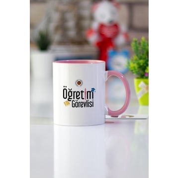 Öğretim Görevlisi Pembe Kupa Bardak