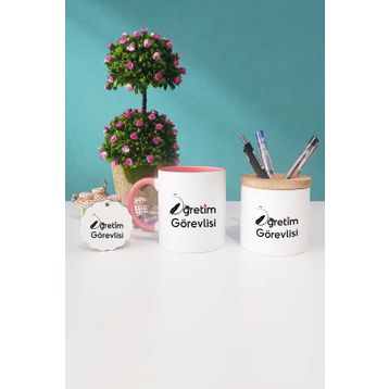 Öğretim Görevlisi Pembe Kupa Bardak