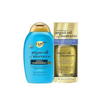 OGX Argan Oil Of Morocco Onarıcı 385 ML Şampuan ve Argan Oil Of Morocco 100 ML Saç Bakım Yağı