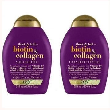 OGX Biotin & Collagen 385 ml Şampuan + 385 ml Saç Kremi