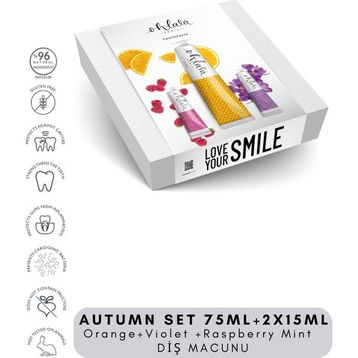 Ohlala Orange Mint 75 ml + Violet Mint 15 ml + Raspberry Mint 15 ml Autumn Set Diş Macunu