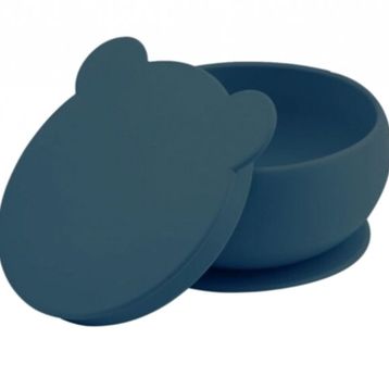 Oioi 1080010 Deep Blue Vakum Tabanlı Kapaklı Kase