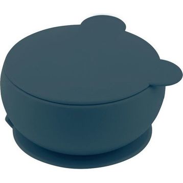 Oioi 1080010 Deep Blue Vakum Tabanlı Kapaklı Kase