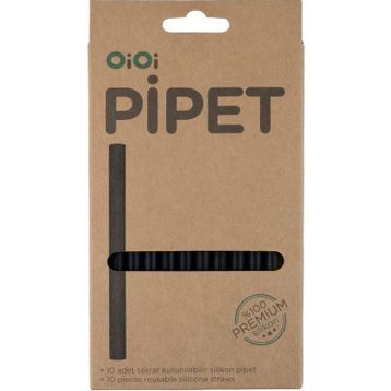 Oioi 10'lu Bitter Black Silikon Pipet