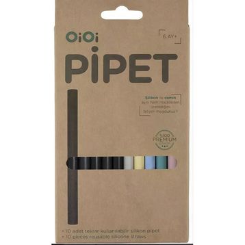 Oioi 10'lu Silikon Renkli Pipet