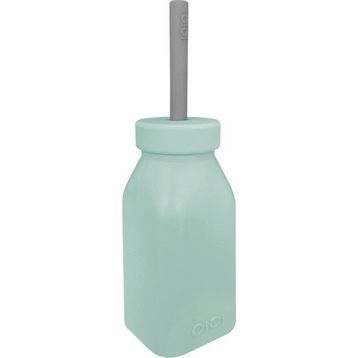 Oioi 200 ml 6+ Ay Powder Grey River Green Silikon Şişe ve Pipet