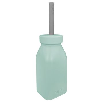Oioi 200 ml 6+ Ay Powder Grey River Green Silikon Şişe ve Pipet