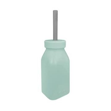 Oioi 200 ml 6+ Ay Powder Grey River Green Silikon Şişe ve Pipet