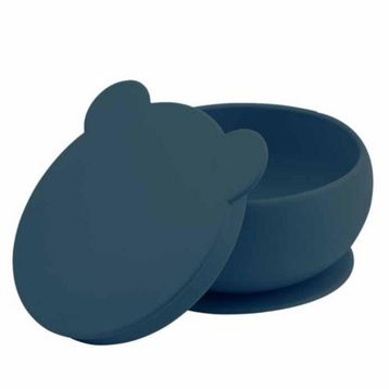 Oioi 6+ Ay Deep Blue Vakum Tabanlı Silikon Kapaklı Kase