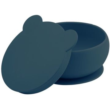 Oioi 6+ Ay Deep Blue Vakum Tabanlı Silikon Kapaklı Kase