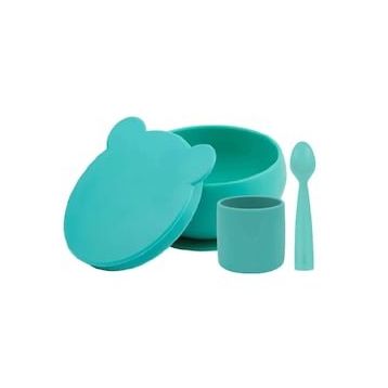 Oioi Aqua Green Blw Set Silikon 3'lü Beslenme Seti