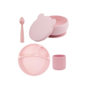 Oioi BLW 4'lü Pinky Pink Beslenme Set