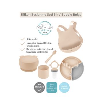 Oioi Bubble 6 Parça Beige Puzzle Mama Seti