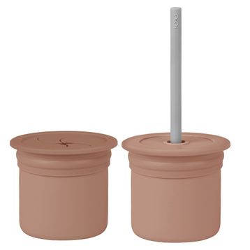 Oioi Ham Hüp Woody Brown / Powder Grey Pipetli Bardak Seti